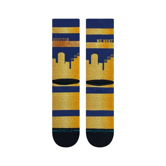 Stance Men's Socks Houston Astros Gold Crew Socks MLB, Size Large 9-13 NWT - Picture 3 of 4
